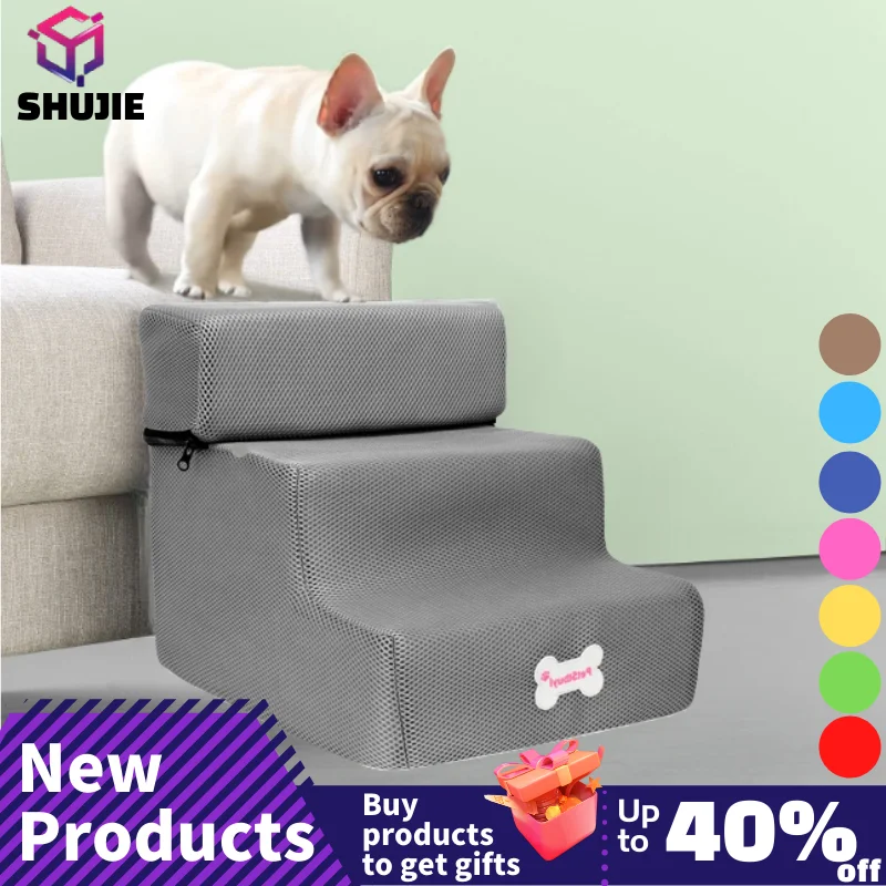 Hot Dog House Dog Stairs Pet 3 Steps Stairs for Small Dog Cat Pet Ramp Ladder Anti-slip Removable 1005004116086944