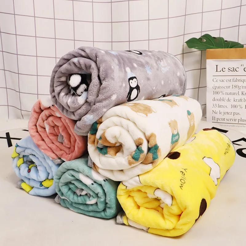 Soft Fluffy Flannel Dog Blanket Cute Cartoon Print Pet Bed Sheet Mat Warm Breathable Cat And Dog 1005004161655417