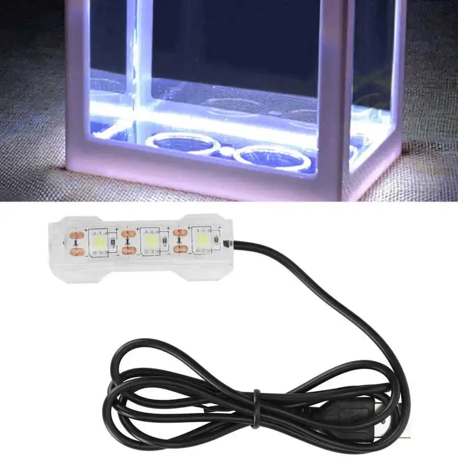 Small Aquarium Light Desktop Fish Tank Light Mini Water Plant Lighting Home Decoration Soft LED 1005004199367305