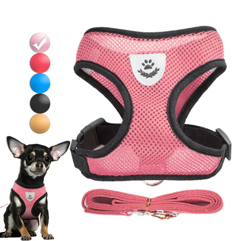 Dog Harness for Small Dogs Cats Adjustable Pet Harness And Leash Set Breathable Vest for Pug 1005004229710262