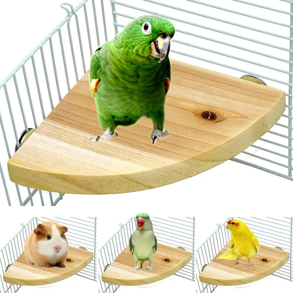 Bird Perch Platform Stand Wood Perch Bird Platform Parrot Stand Playground Cage Accessories for 1005004290776391