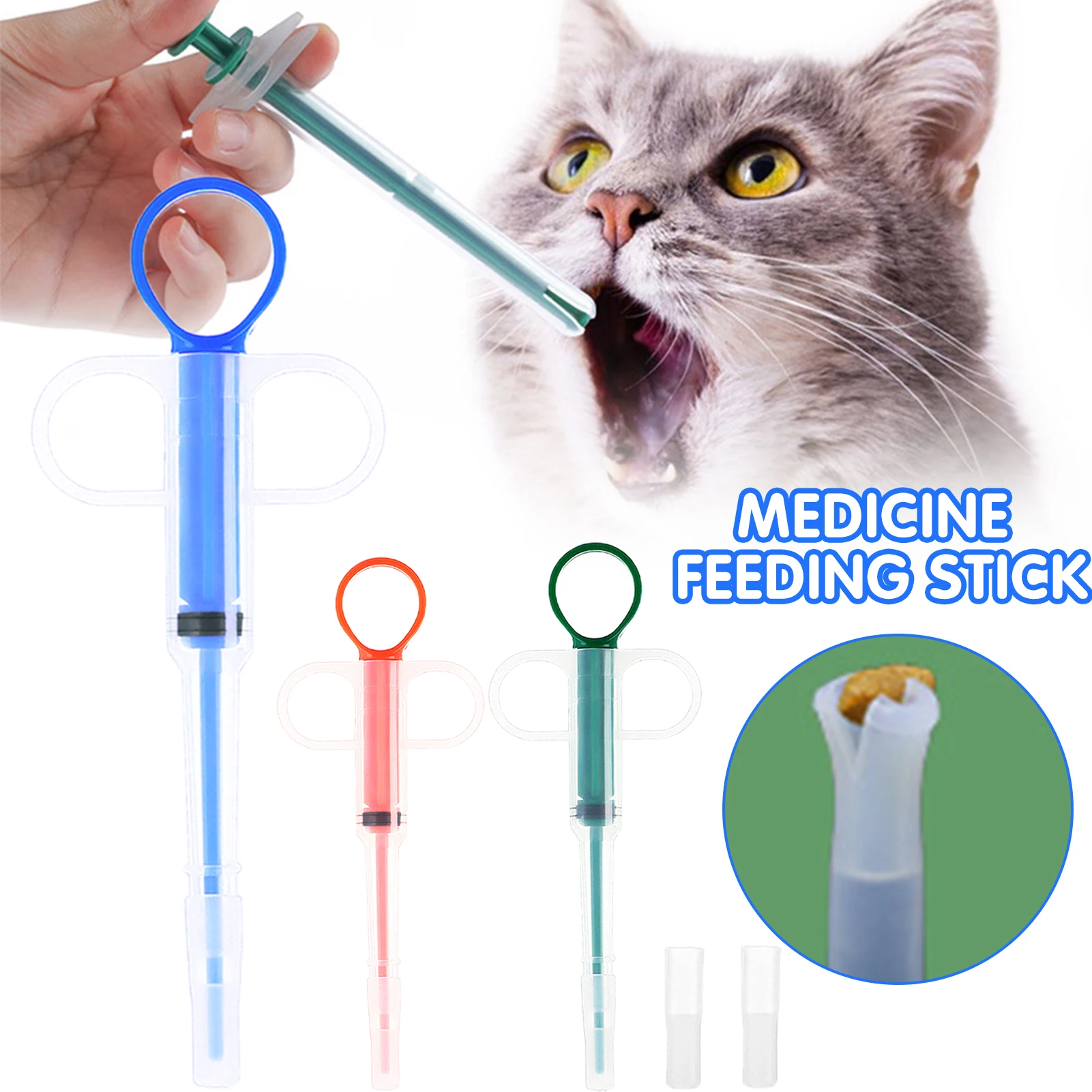 Pet Medicine Feeder Syringe Cat Pill Shooter Pill Dispenser Dog Tablet Syringe Soft Tip Pill Gun 1005004313902815