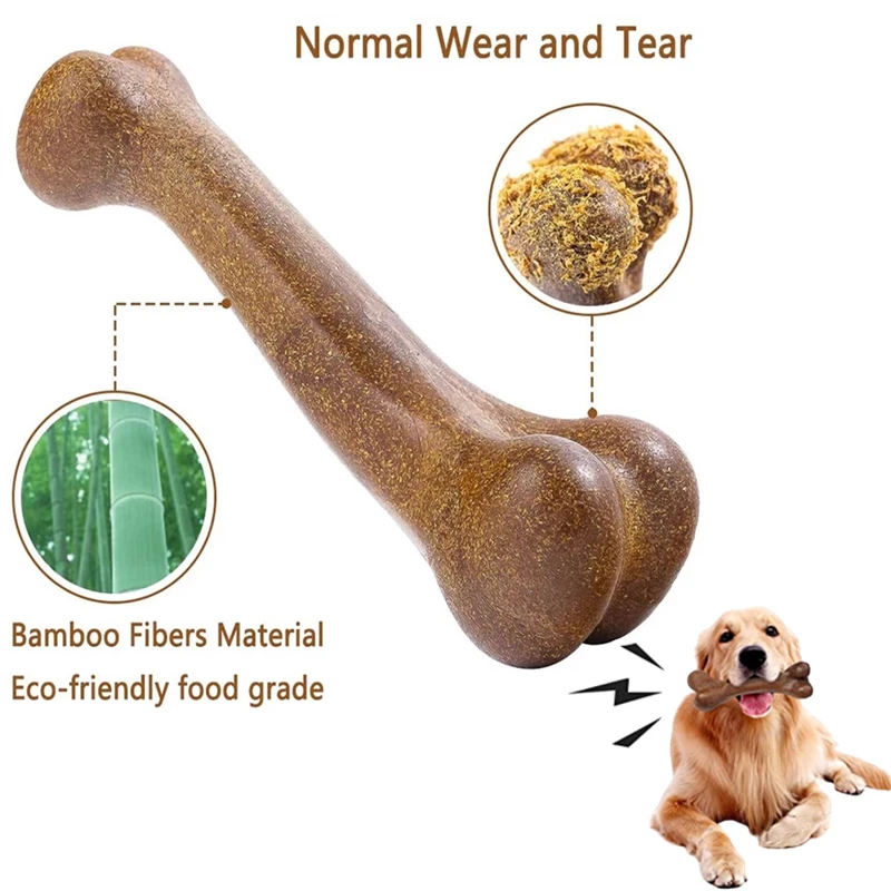 Natural Tough Anti-Bite Bone Indestructible Dog Bone Chew Toy for Large Medium Dogs Treats Dental 1005004325568685