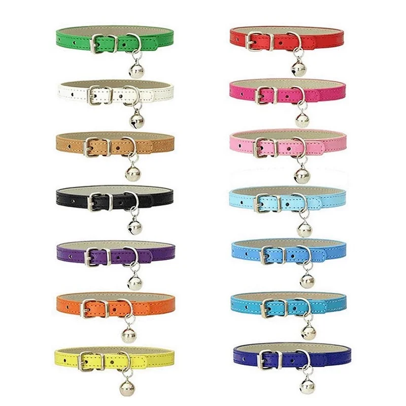 Dog Collar Pu Leather Collar Leash Pet Dog Collar Pet Supplies Cat Collar with Bells Dog Collar 1005004346853434