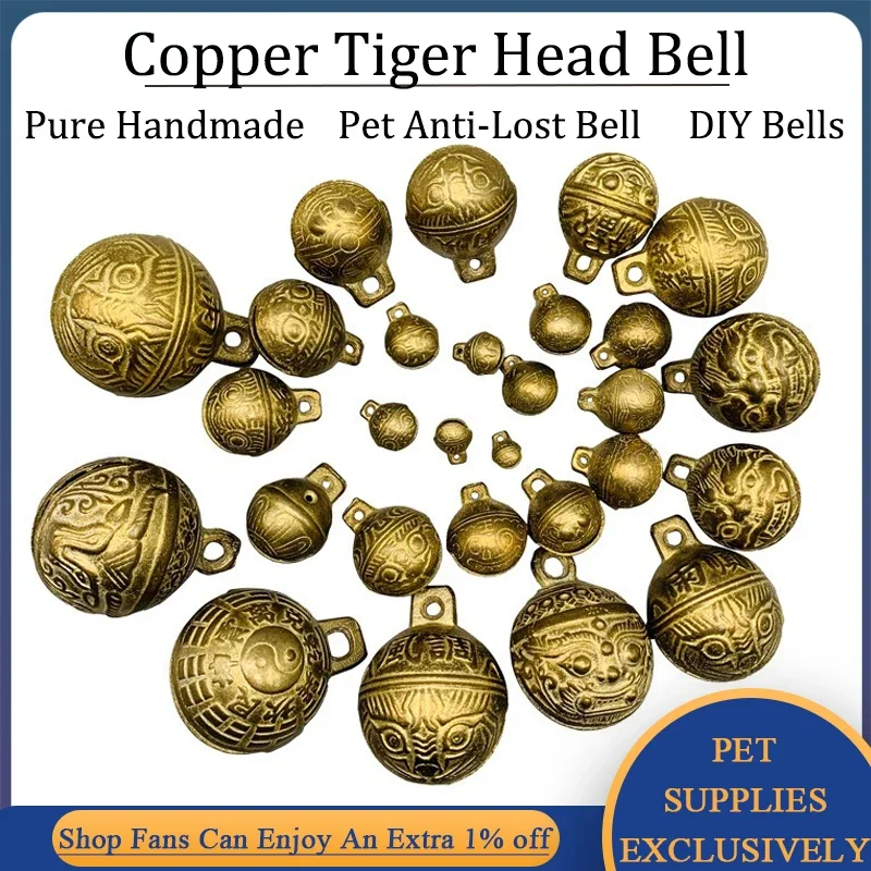 Copper Bell for Pet Dog Collar Anti-lost Necklace Bronze Jingle Bells for Cat Cow Sheep Horses 1005004362314919