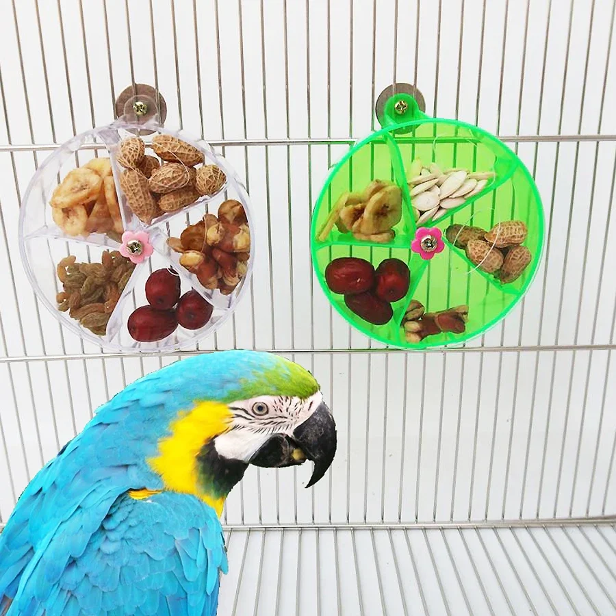 Rotate Pet Parrot Toys, Wheels, Bite Chewing, Foraging Food Box, Cage Feeder, Birds Accessories 1005004382667372