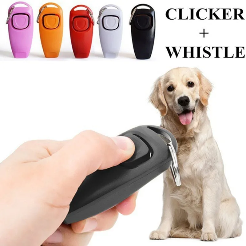 Pet Dog Clicker Dog Training Whistle Trainer Puppy Stop Barking Training Aid (2 in 1) 1005004392200014