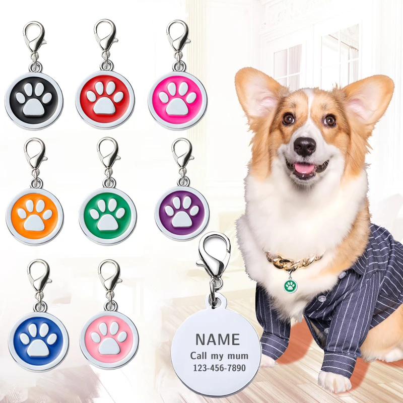 Customizable Dog Collar Address Tags for Dogs Medal with Engraving Name Kitten Puppy Accessories 1005004463731395