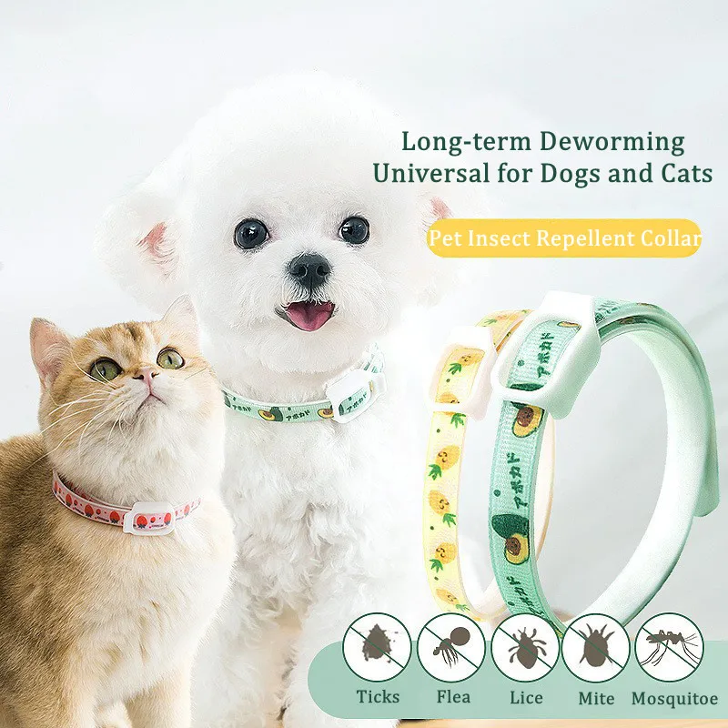 Pet Repellent Collar Adjustable Cat Dog Deworming Collar 6 Month Pet Anti Flea Ticks Mosquitoes 1005004471999619