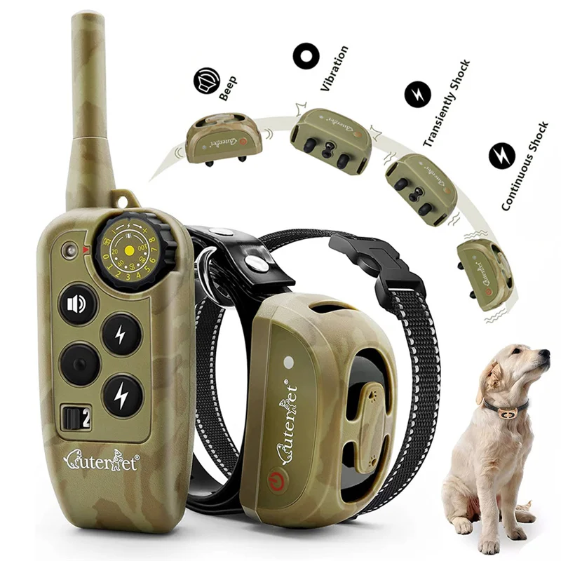 Electric Dog Training Collar Remote Control 2000ft Waterproof Rechargeable Pet Bark Stopper Dog 1005004501597508