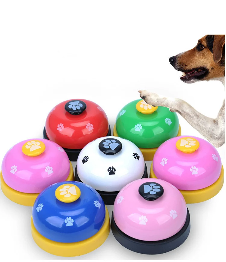 Pet Toys Bell for Dogs Cat Training Interactive Toy Called Dinner Small Bells Footprint Ring 1005004506784554