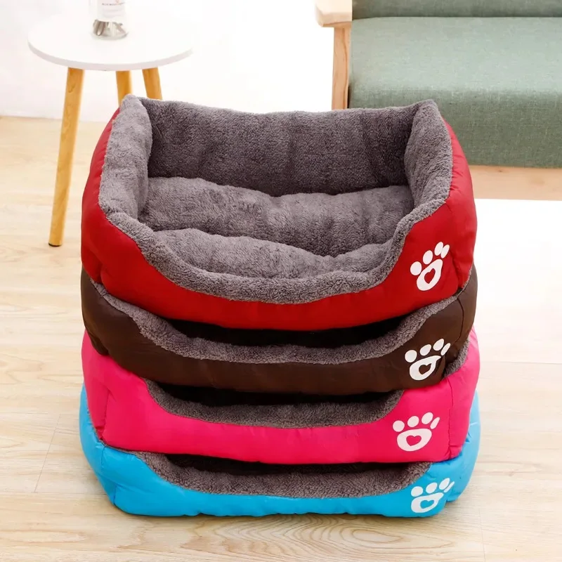 Pet Large Dog Bed Warm House Candy-colored Square Nest Pet Kennel For Small Medium Large Dogs Cat 1005004533173953
