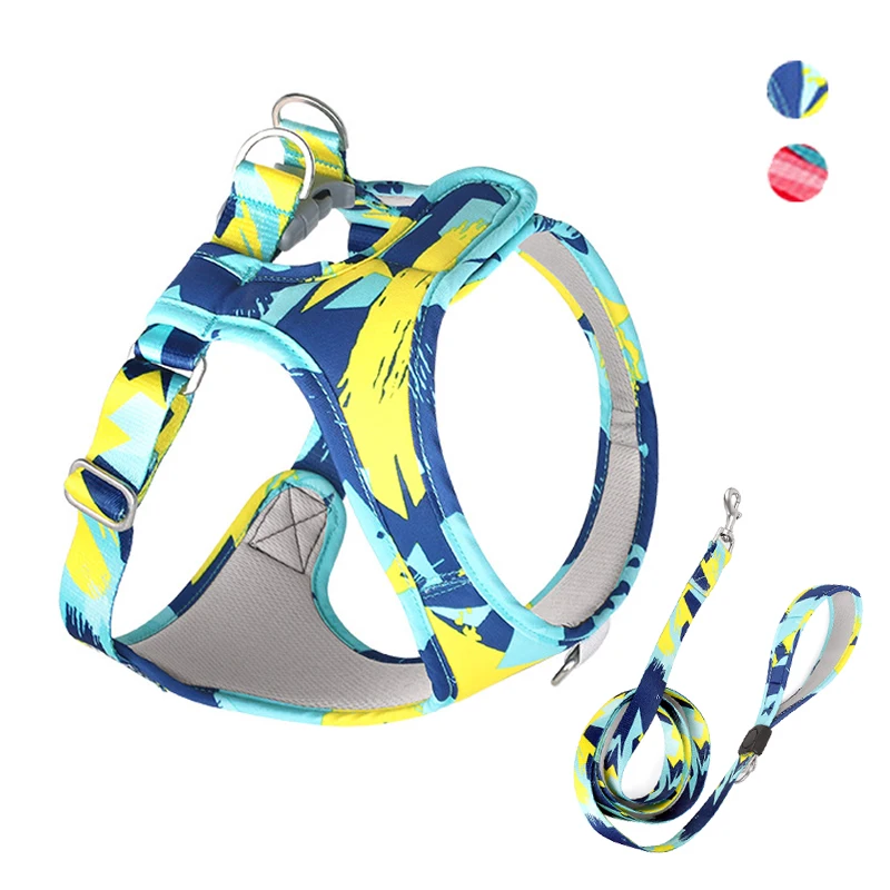 Dog Cat Harness Adjustable Vest Walking Lead Leash For Puppy Dogs Collar Polyester Mesh Harness For 1005004536262679