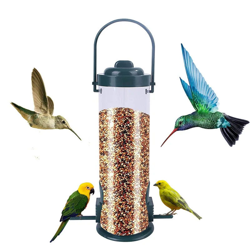 Pet Bird Feeder Food Dispenser Outdoor Hanging Multiple Holes Bird Feeder Small Bird Automatic Foot 1005004539434025