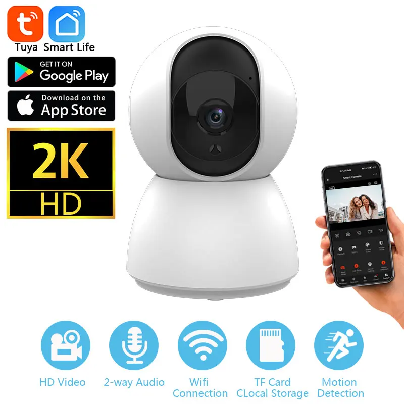 4MP 2K Tuya Smart Mini WiFi IP Camera Indoor Wireless Surveillance Auto Tracking Of Human Home 1005004557250962