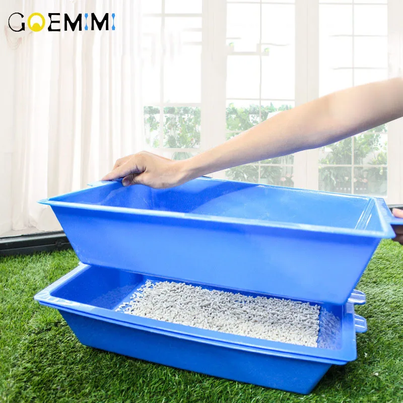 Cat Toilet Bedpan Plastic Cat Litter Box with Tray 3 Box Cat Rabbit Pee Toilet for Cats Cat Litter 1005004564751463
