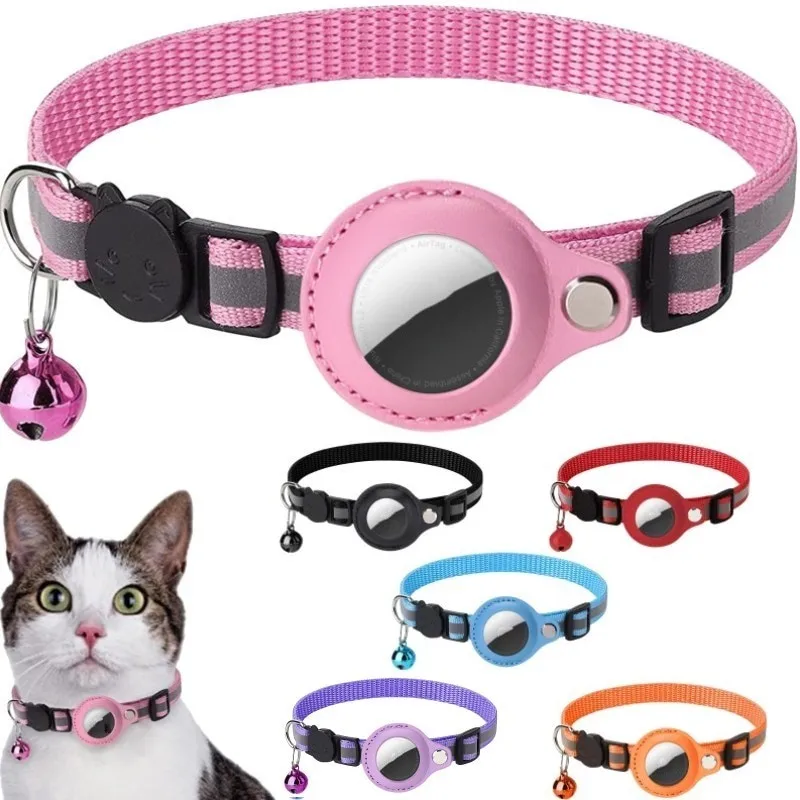 For Apple Airtag Case Cat Collar With Bell Reflective Nylon Collar For Dog GPS Finder Anti-lost 1005004586853460