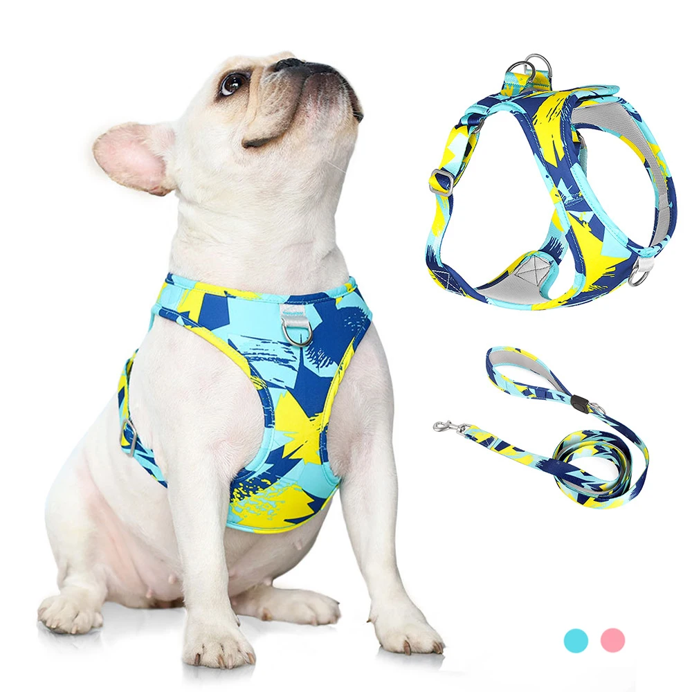 New Dog Cat Harness Adjustable Vest Walking Lead Leash For Puppy Dogs Collar Polyester Mesh Harness 1005004589851922
