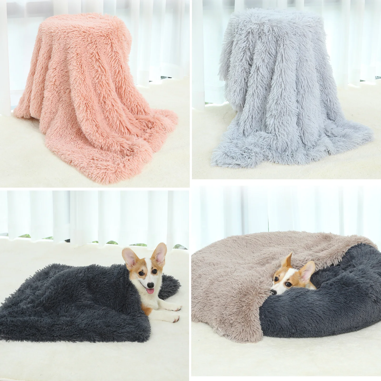 Soft Warm Fluffy Pet Blanket for Dog and Cat Small Cozy Mat Plush Thick Puppy Anti-Anxiety Snuggler 1005004590368437