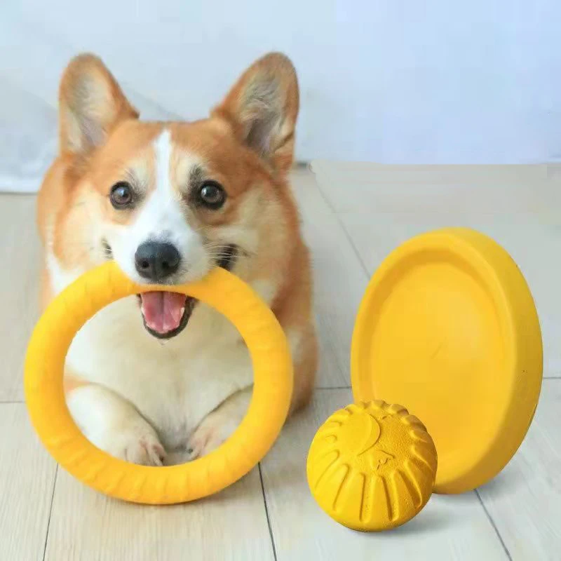 New Dog Toys Pet Flying Disk Training Ring Puller Anti-Bite Floating Interactive Toys Training 1005004595235536
