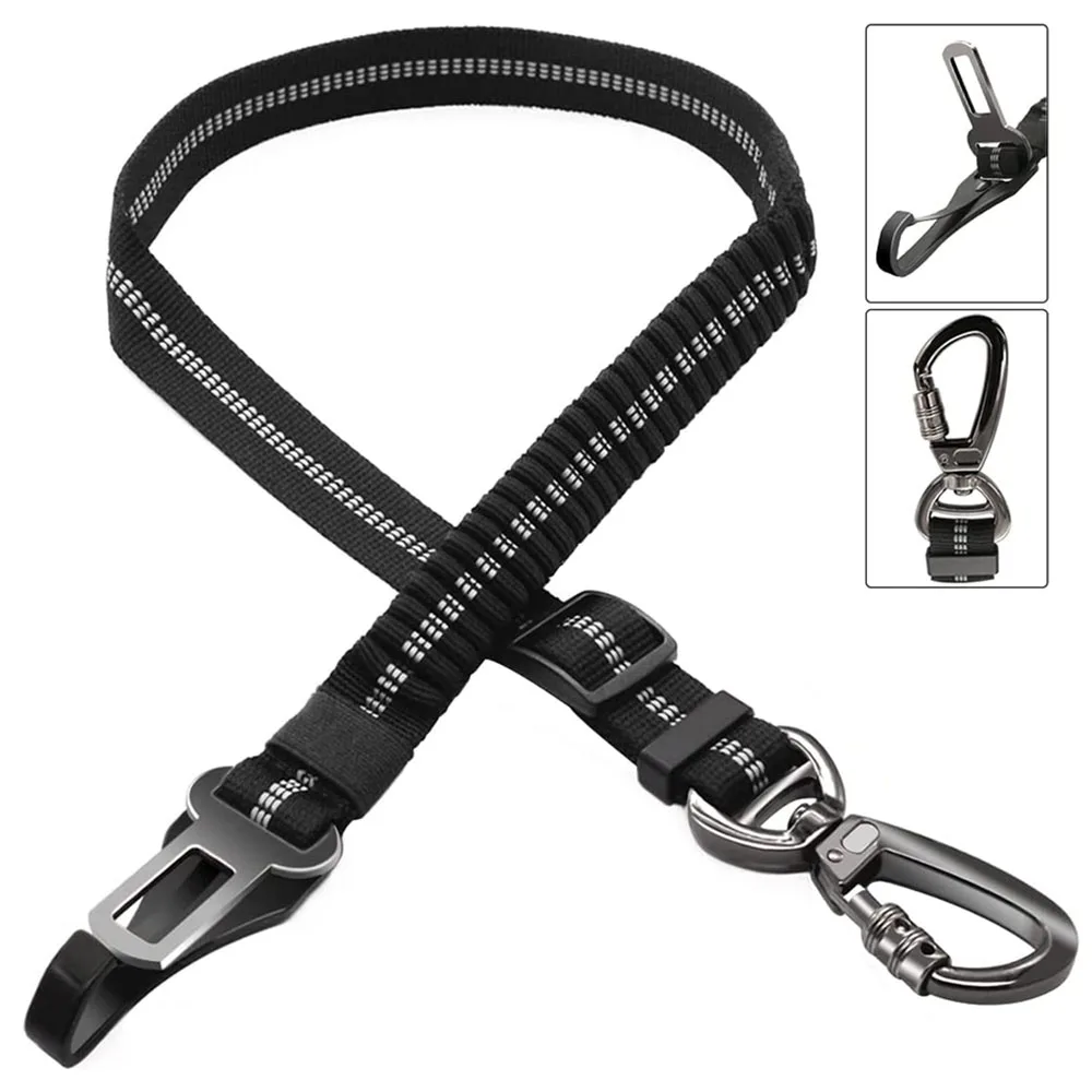 Dog Seatbelt Updated 3-in-1 Pet Car Seat Belts for Dogs Car Tether with Clip Hook Bungee Dogs 1005004605840361