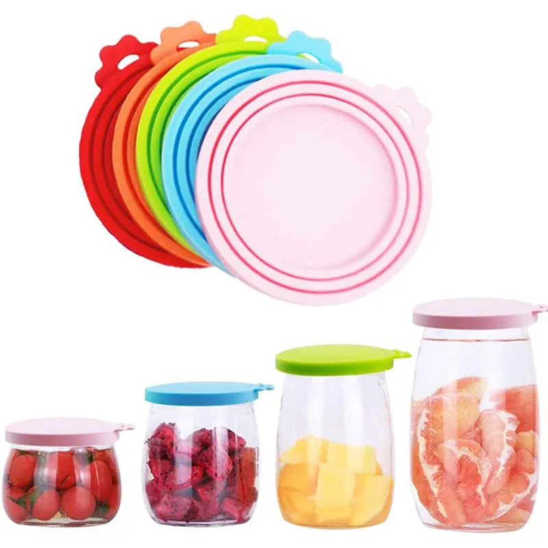 3 In 1 Reusable Pet Food Can Silicone Cover Food Storage Keep Fresh Tin Cap Lid Seal Cover Pet 1005004607871605