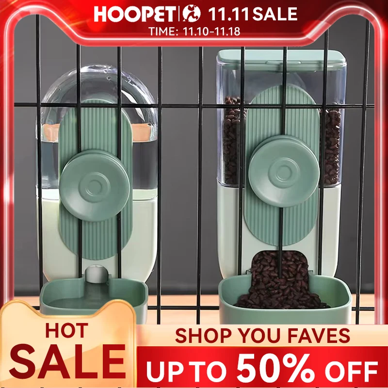 HOOPET Automatic Pet Bowls Cage Hanging Feeder Pet Water Bottle Food Container Dispenser Bowl for 1005004621167834