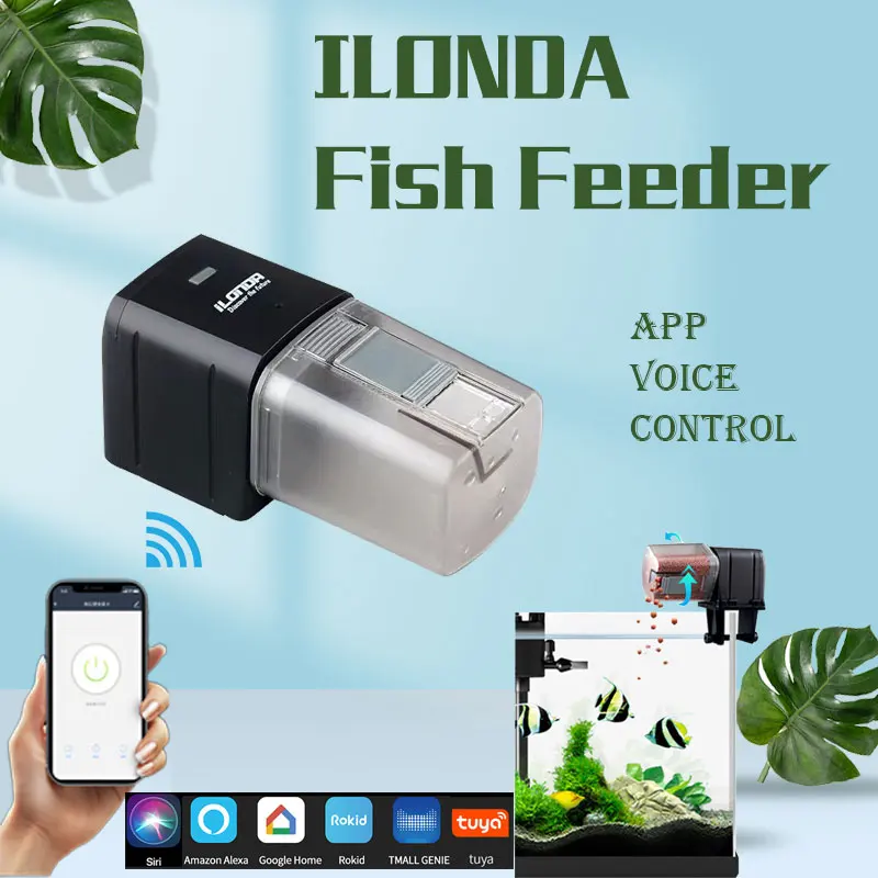 Ilonda Automat WiFi Fishing Feeder Aquarium Smart Turtle Shrimp Plant Tank KOI Food Dispenser 1005004627838110