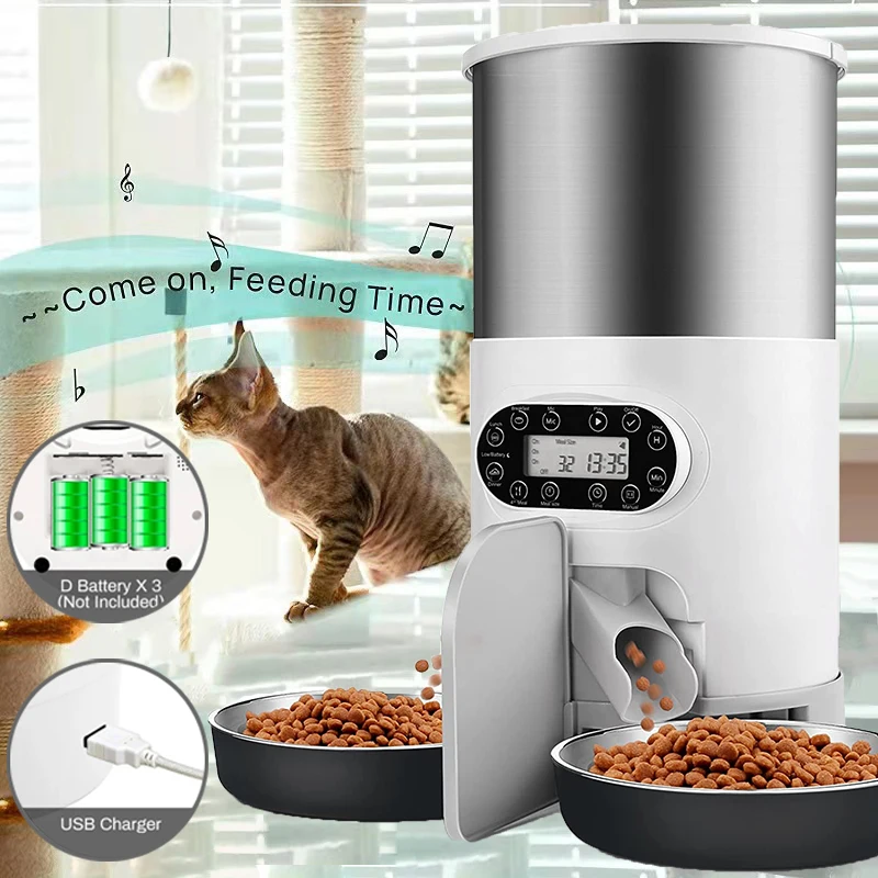 Cat Timing Feeder Smart APP Cat Feeder With Double Meal Pet Dog Food Automatic Dispenser Suitable 1005004634482109
