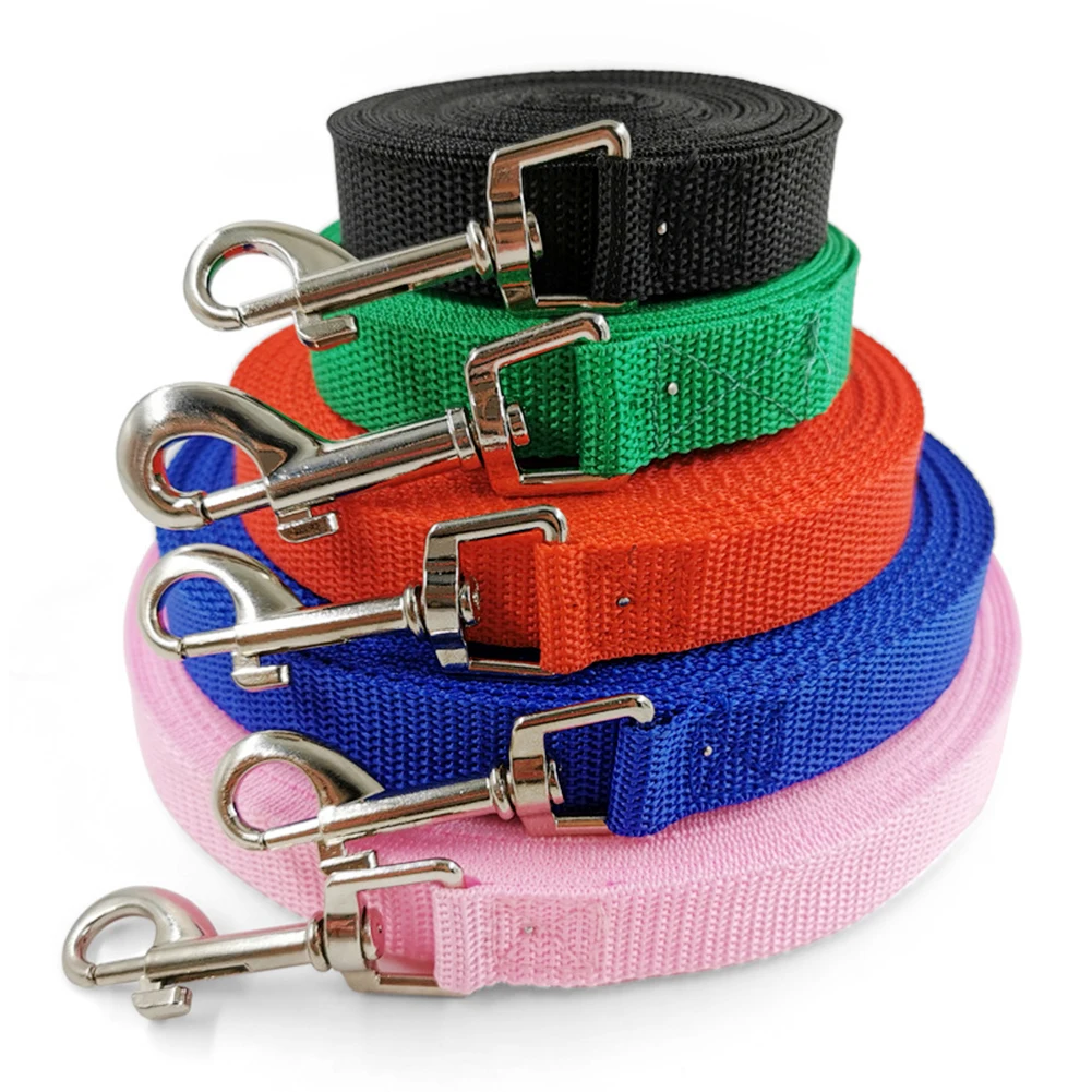 Long Tow Rope Nylon Dog Leashes 6 Colors 1.5M 1.8M 3M 4.5M 6M 10M Pet Walking Training Leash Cats 1005004731199486