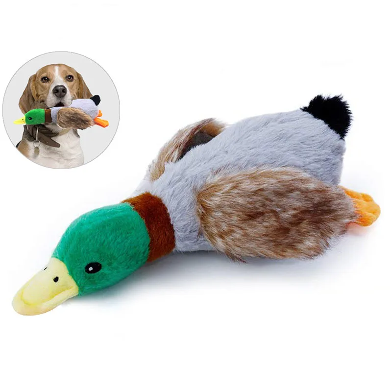 Cute Plush Duck Sound Toy Stuffed Squeaky Animal Squeak Dog Toy Cleaning Tooth Dog Chew Rope Toys 1005004756794677