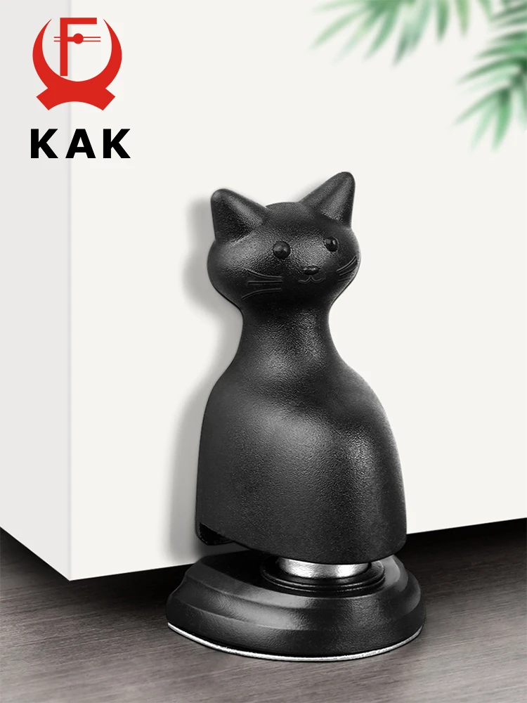 KAK Cat Shape Magnetic Door Stopper Non-punch Door Holder Wind-proof Stop Door Anticollision Door 1005004768229849