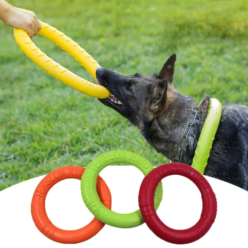 Dog Toys Pet Flying Disk Training Ring Puller Anti-Bite Floating Interactive Supplies Dog Toys 1005004787903701