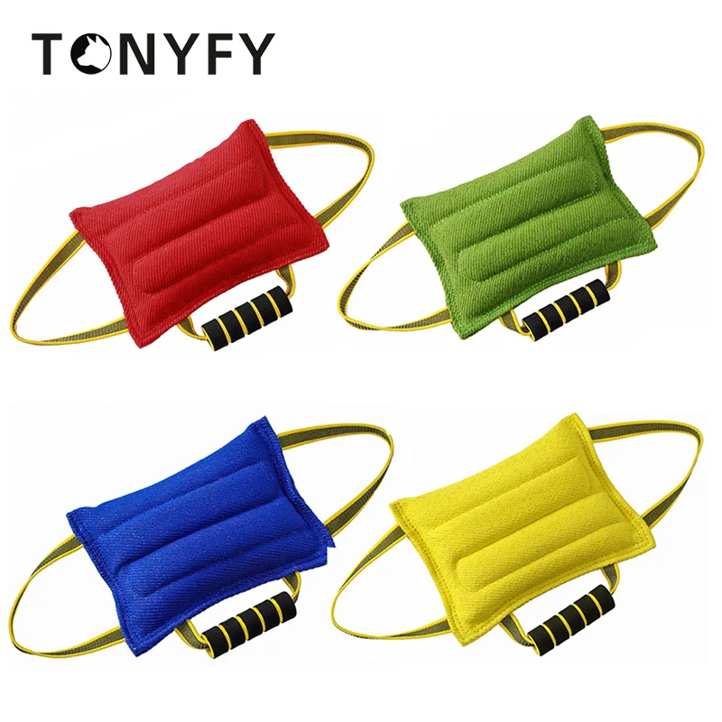 Dog Training Bite Pillow Durable Large Dogs Tug Pillow Strong Pull Toy Sponge Handle Protection 1005004799636128