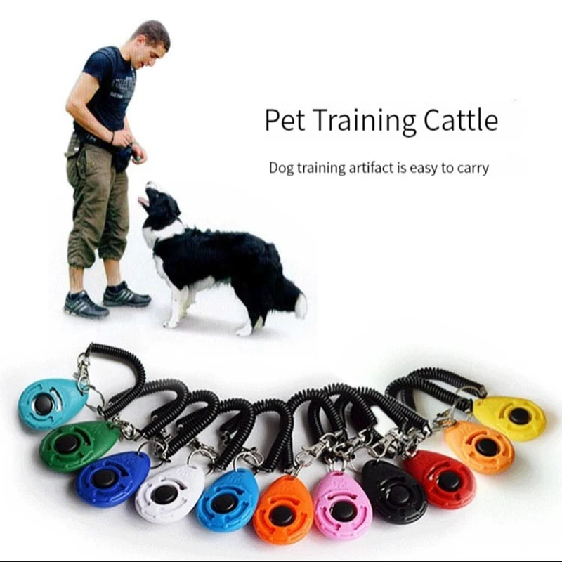 Pet Cat Dog Training Clicker Plastic New Dog Click Trainer Portable Auxiliary Adjustable Wristband 1005004816944195