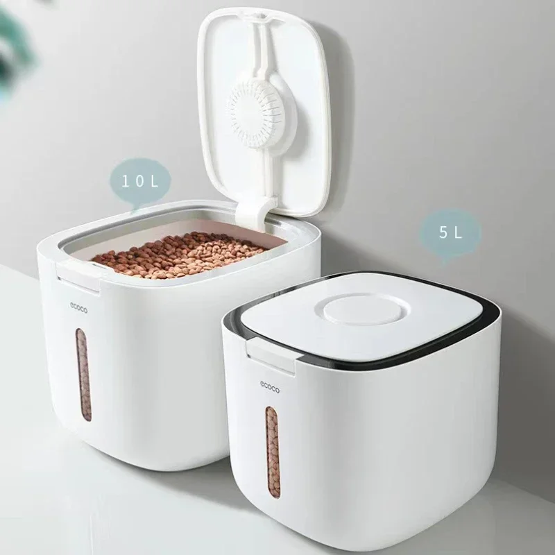Pet Dog Food Storage Container Dry Cat Food Box Bag Moisture Proof Seal Airtight with Measuring Cup 1005004828855750