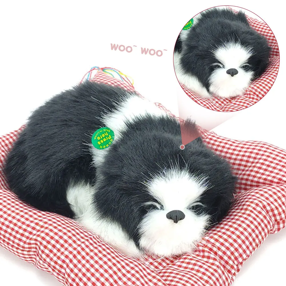 Simulation Plush Mat Cat Dog Toys with Sound Sleeping Neko Inu Stuffed Plush Pet Toy Bedroom 1005004845176363