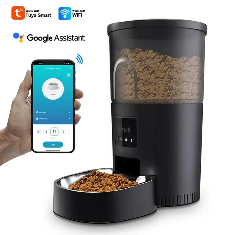 Tuya Wifi Smart Cat Feeder Dispenser Food Dispenser For Cats 3L Steel Timed Automatic Feeder With 1005004854346012