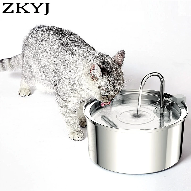 Cat Drinking Fountain Automatic Stainless Steel Pet Fountains Water Dispenser Ultra-quiet Pump 1005004854420978