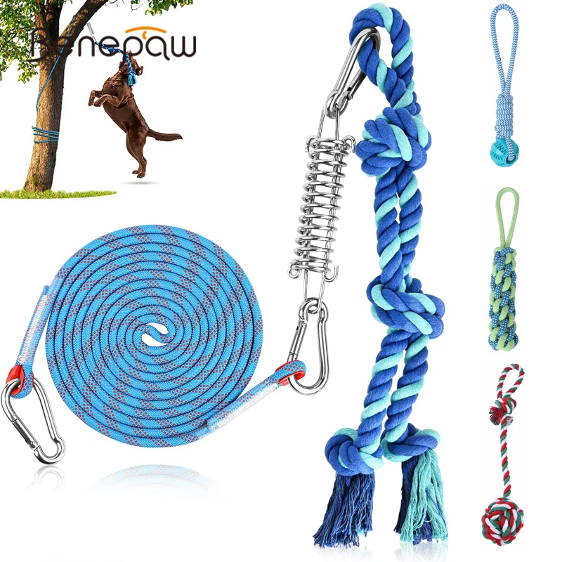Benepaw Bungee Dog Toys Interactive Exercise Spring Pole Tug Of War Pet Tree Tug Toy Durable Rope 1005004870559000