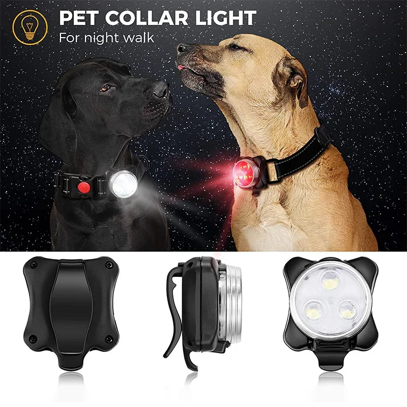 LED Dog Collar Light for for Night Walking Waterproof Dog Lights Rechargeable Pet Clip on Light Pet 1005004871014343