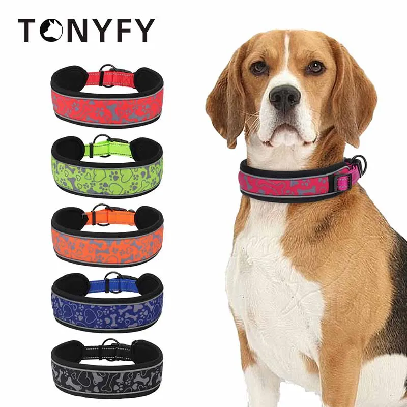 Dog Collar Comfortable Soft Neck Adjustable Widen Thicken Reflective Durable for Medium Large Dogs 1005004921751481