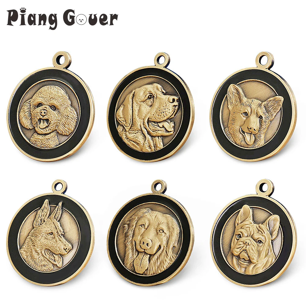 Custom Dog Tag Personalized Dog ID Golden Retriever Plate Retro Pet Collar Accessories Name DIY For 1005004924415798