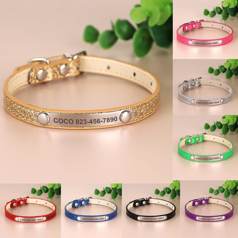 Anti-lost Cat ID Collar Personalized Puppy Cat Collars Necklace Free Engraved ID Name Tag For 1005004929776616