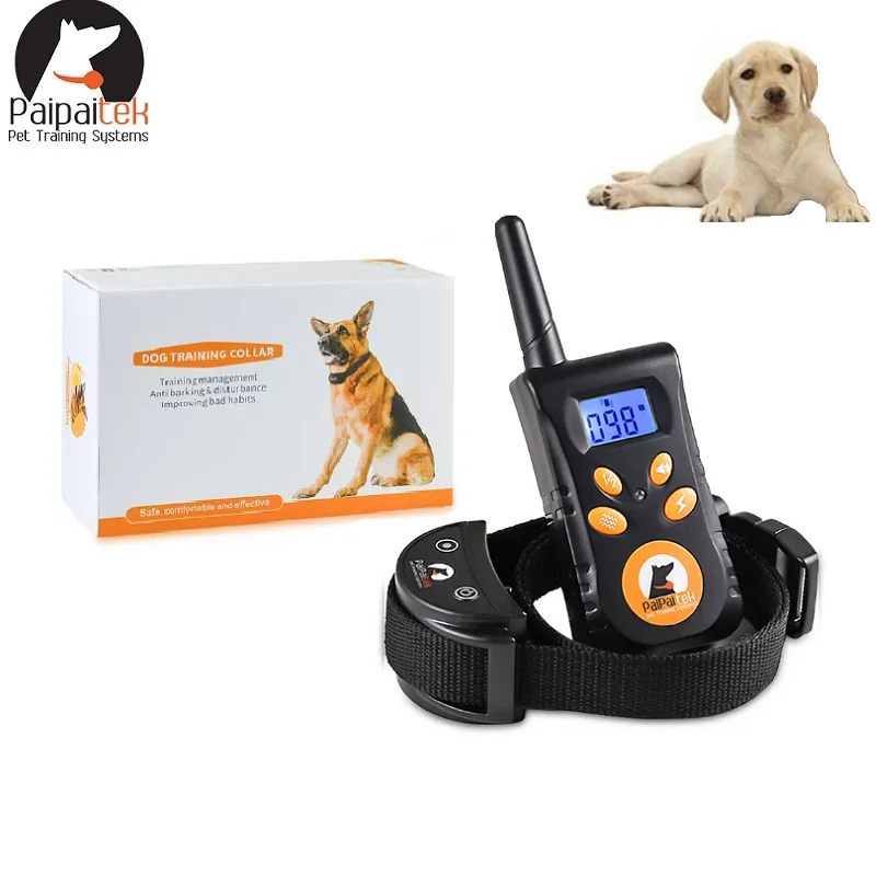 Paipaitek 500yd Dog Training Collar Anti Bark Shocker for S/M Dogs Electric Dog Collar With Remote 1005004991822028