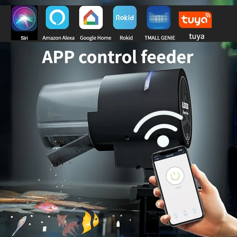iLONDA New Wi-Fi Automatic Fish Feeder 2nd Generation Feed Dispenser Long Range Remote Control with 1005005004772845