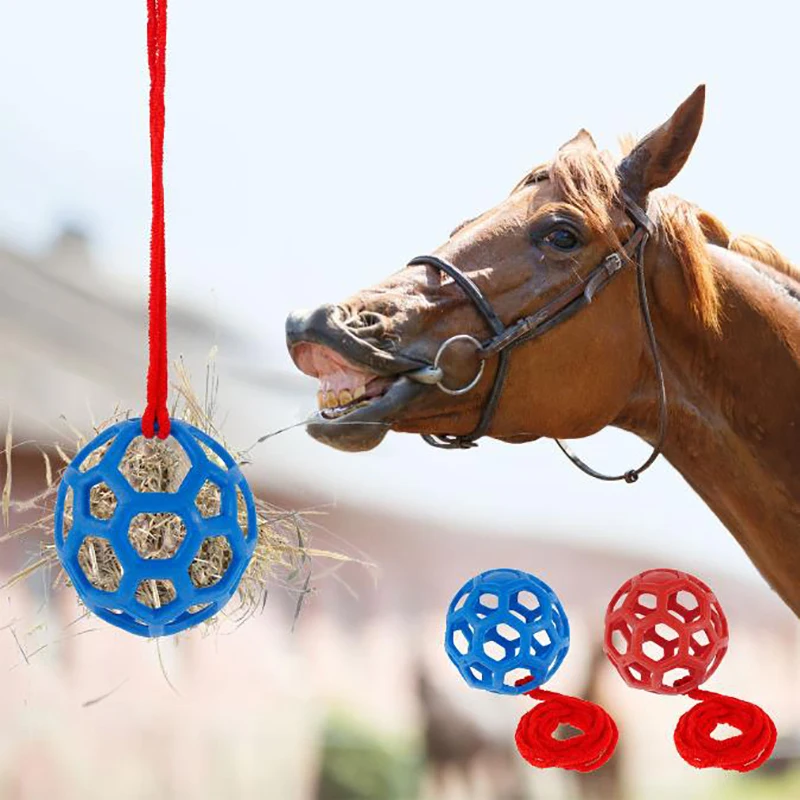 Horse Treat Ball Hay Feeder Toy Ball Hanging Feeding Toy for Horse Horse Goat Sheep Relieve Stress 1005005046470842