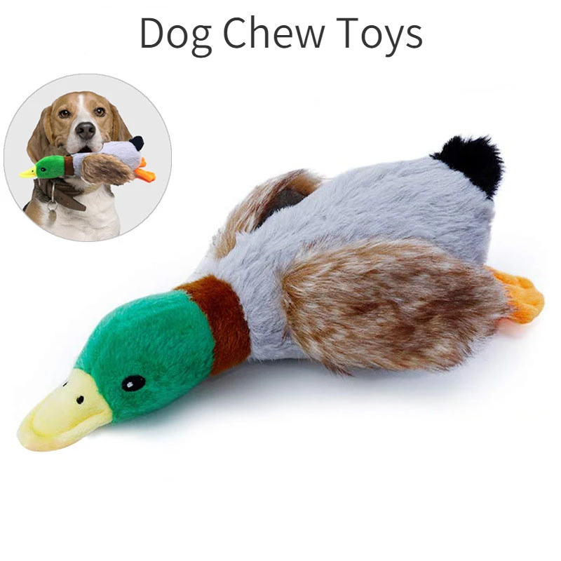 Dog Chew Toys Cute Plush Duck Sound Toy Stuffed Squeaky Animal Squeak Dog Toy Cleaning Tooth Dog 1005005067865960