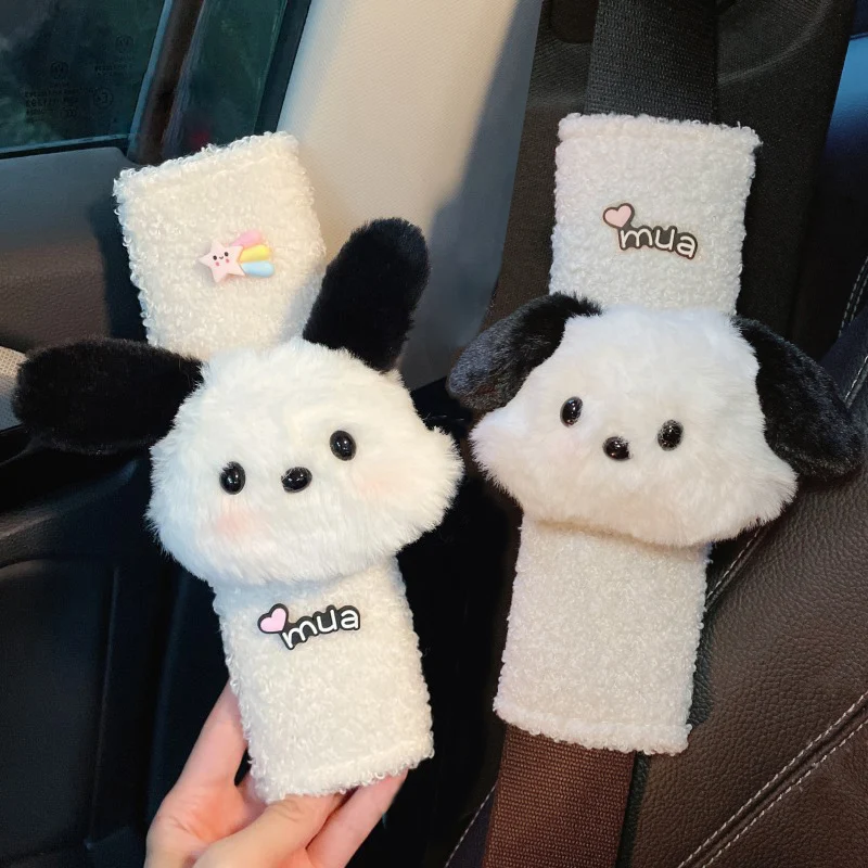 New Cute Cartoon Toy Dog Animal Car Seatbelt Cover Soft Plush Harness Cushion Auto Shoulder Strap 1005005072142433