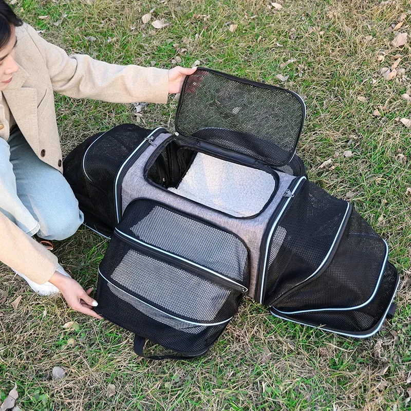 Portable Cat Backpack Carrier Foldable Expandable Pet Travel Bag Airline Approved Breathable Pet 1005005090723381